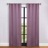 Solid Room Darkening Rod Pocket Blackout Curtain Panels, Set of 2