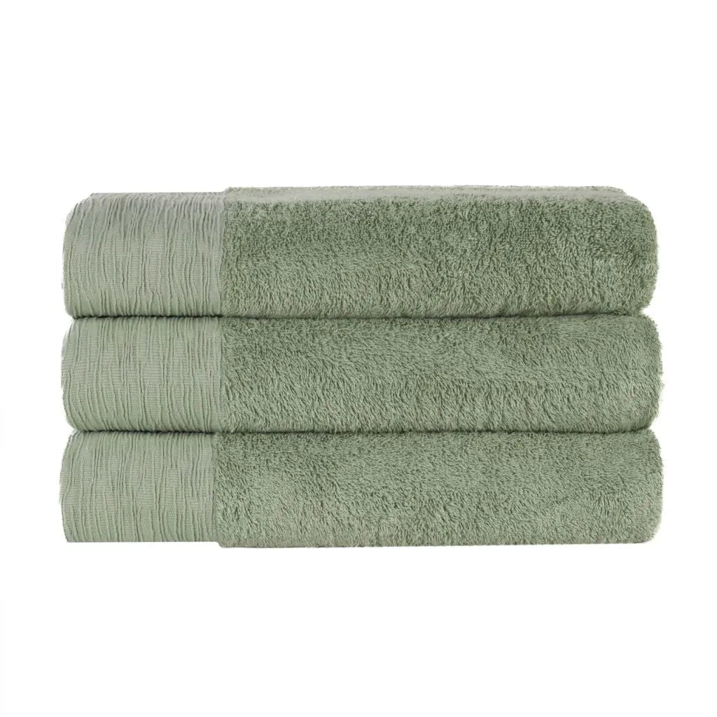 Rayon from Bamboo Eco-Friendly Fluffy Soft Solid Bath Towel Set of 3