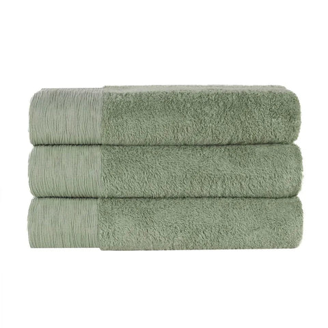 Rayon from Bamboo Eco-Friendly Fluffy Soft Solid Bath Towel Set of 3