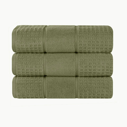 Napa Zero-Twist Cotton Waffle Towel Set 3 Piece