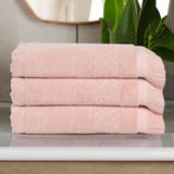 Cotton Geometric Jacquard Absorbent Bath Towel Set of 3