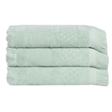 Cotton Geometric Jacquard Absorbent Bath Towel Set of 3