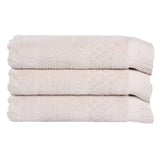 Cotton Geometric Jacquard Absorbent Bath Towel Set of 3