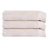 Cotton Geometric Jacquard Absorbent Bath Towel Set of 3