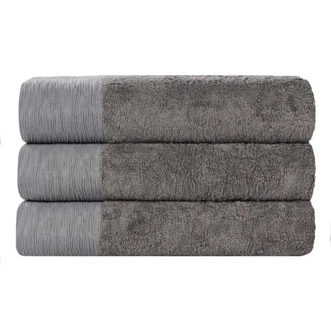 Rayon from Bamboo Eco-Friendly Fluffy Soft Solid Bath Towel Set of 3