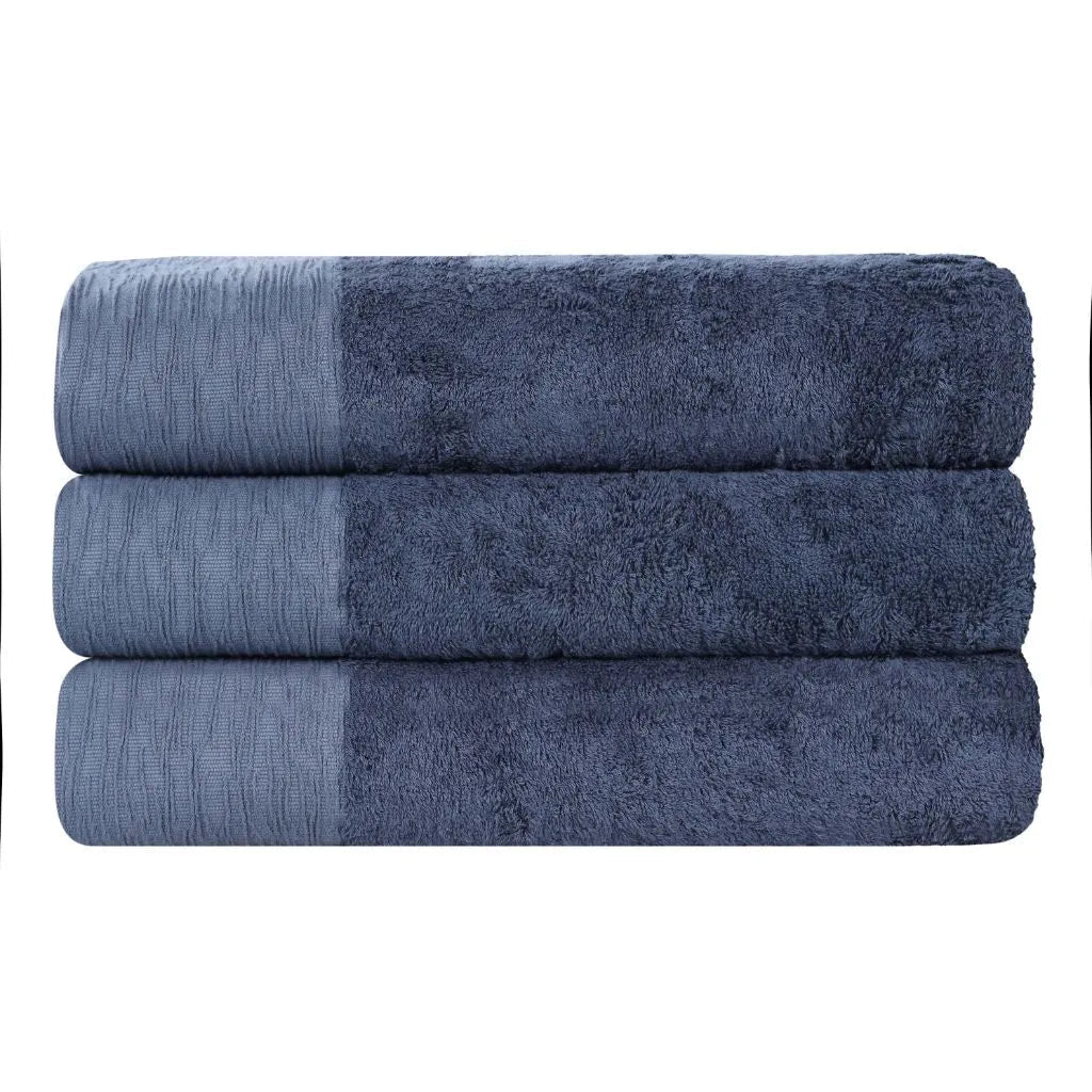 Rayon from Bamboo Eco-Friendly Fluffy Soft Solid Bath Towel Set of 3