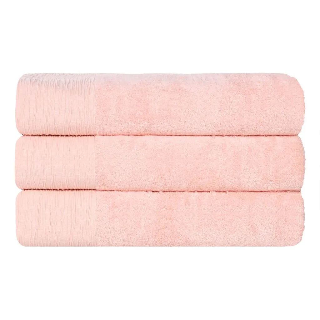 Rayon from Bamboo Eco-Friendly Fluffy Soft Solid Bath Towel Set of 3