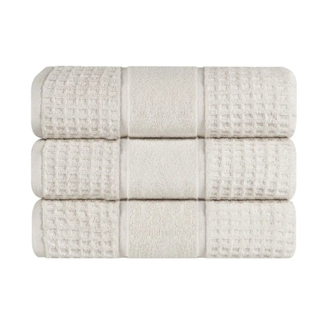 Napa Zero-Twist Cotton Waffle Towel Set 3 Piece