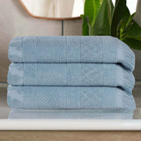 Cotton Geometric Jacquard Absorbent Bath Towel Set of 3