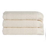 Cotton Geometric Jacquard Absorbent Bath Towel Set of 3
