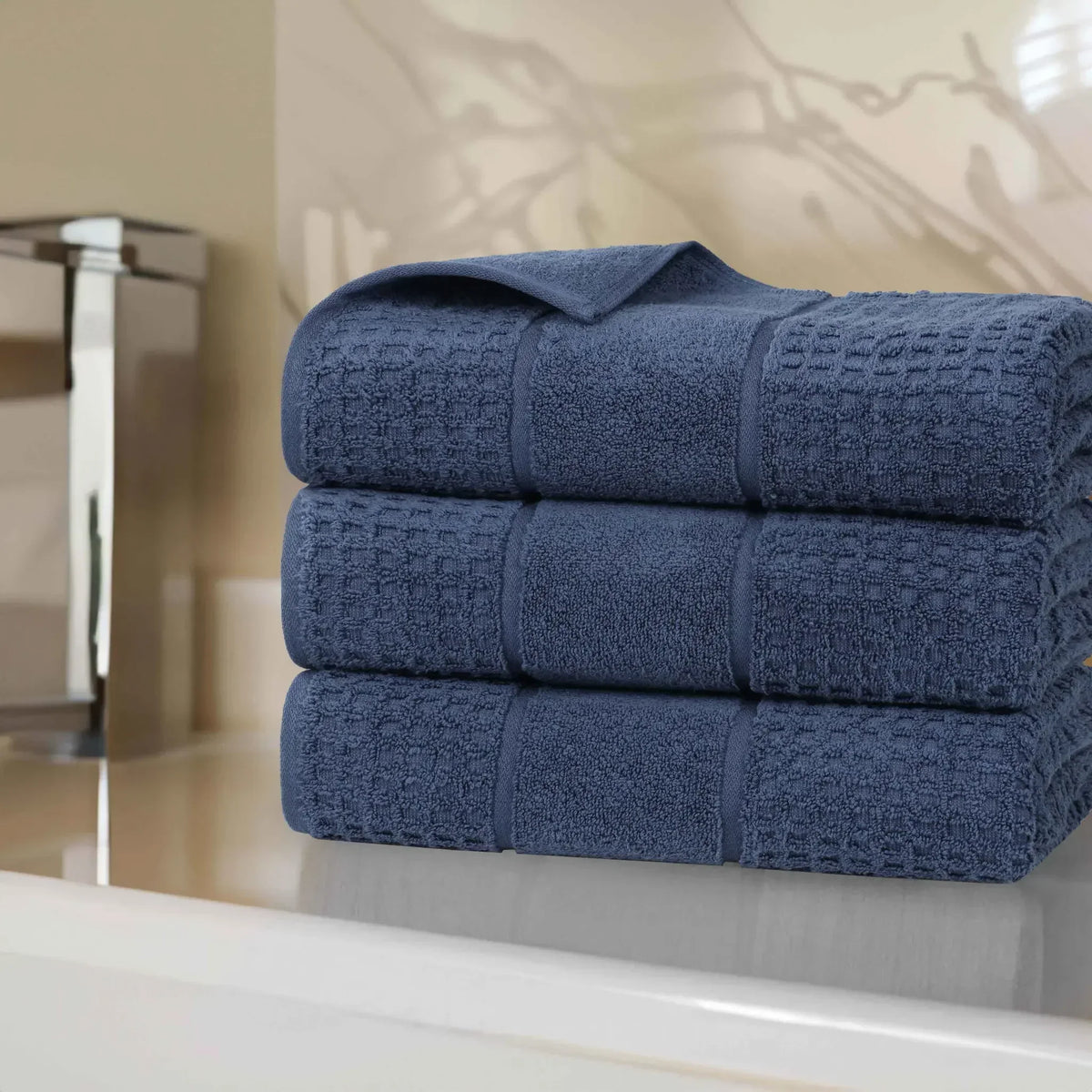Napa Zero-Twist Cotton Waffle Towel Set 3 Piece