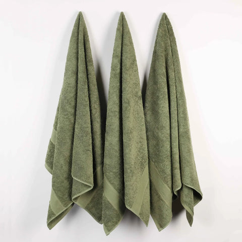 Oregon Organic Cotton Medium Weight Solid Bath Towel, Set of 3
