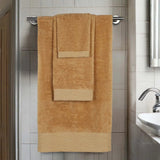 Rayon from Bamboo Eco-Friendly Fluffy Soft Solid 3 Piece Towel Set