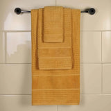 Napa Zero Twist Cotton Solid Waffle Honeycomb 3 Piece Towel Set