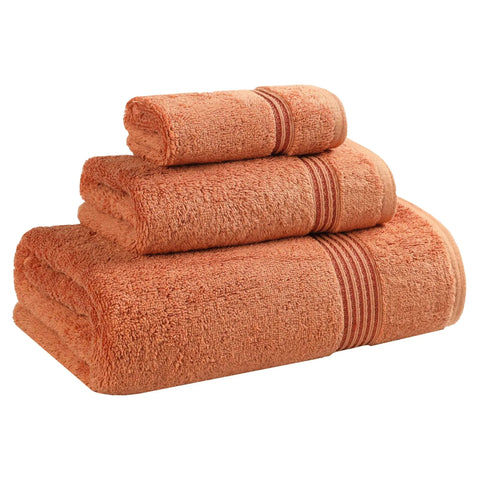 Egyptian Cotton Plush Bath Towel Set 3 Piece Heritage Collection
