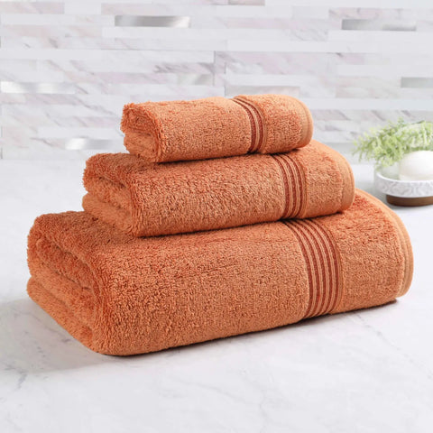 Egyptian Cotton Plush Bath Towel Set 3 Piece Heritage Collection