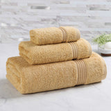 Egyptian Cotton Plush Bath Towel Set 3 Piece Heritage Collection
