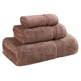 Egyptian Cotton Plush Bath Towel Set 3 Piece Heritage Collection