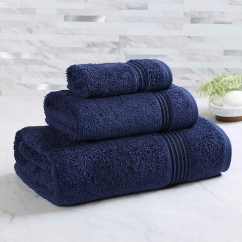 Egyptian Cotton Plush Bath Towel Set 3 Piece Heritage Collection