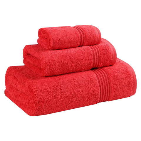 Egyptian Cotton Plush Bath Towel Set 3 Piece Heritage Collection
