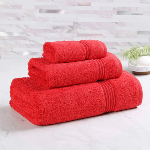 Egyptian Cotton Plush Bath Towel Set 3 Piece Heritage Collection