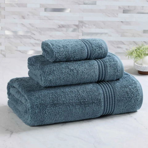 Egyptian Cotton Plush Bath Towel Set 3 Piece Heritage Collection
