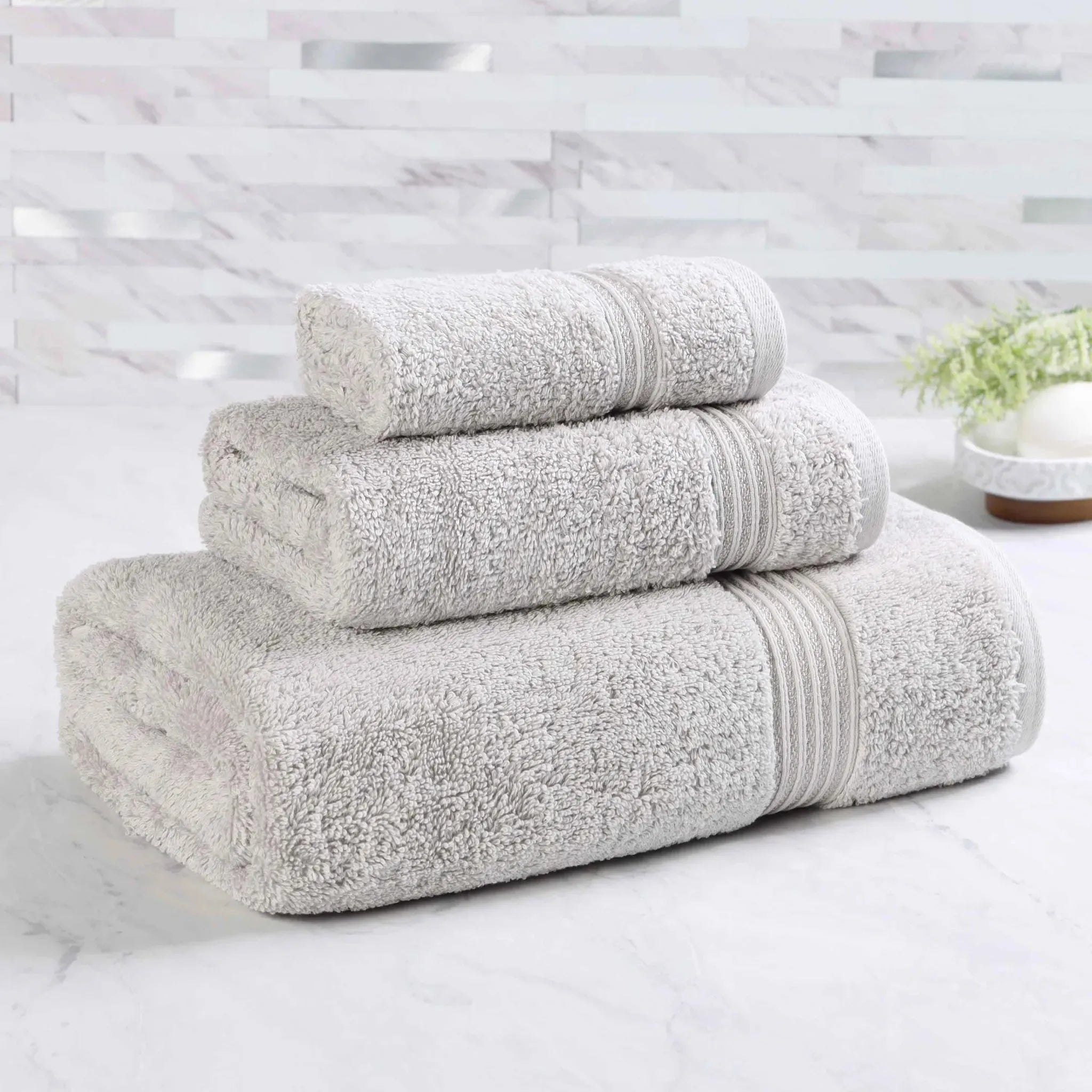 Heritage Egyptian Cotton Plush 3 Piece Absorbent Luxury Towel Set