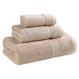 Egyptian Cotton Plush Bath Towel Set 3 Piece Heritage Collection