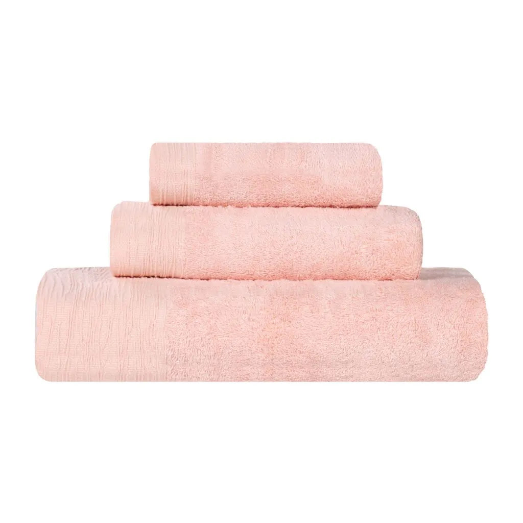 Rayon from Bamboo Eco-Friendly Fluffy Soft Solid 3 Piece Towel Set