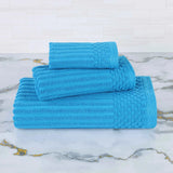 Soho Ribbed Cotton Absorbent 3 Piece Assorted Towel Set