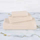 Soho Ribbed Cotton Absorbent 3 Piece Assorted Towel Set