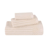 Soho Ribbed Cotton Absorbent 3 Piece Assorted Towel Set