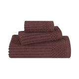 Soho Ribbed Cotton Absorbent 3 Piece Assorted Towel Set