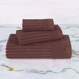 Soho Ribbed Cotton Absorbent 3 Piece Assorted Towel Set