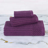 Soho Ribbed Cotton Absorbent 3 Piece Assorted Towel Set