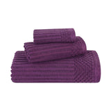 Soho Ribbed Cotton Absorbent 3 Piece Assorted Towel Set