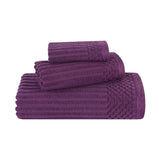 Soho Ribbed Cotton Absorbent 3 Piece Assorted Towel Set