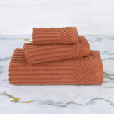 Soho Ribbed Cotton Absorbent 3 Piece Assorted Towel Set