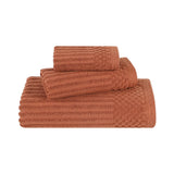 Soho Ribbed Cotton Absorbent 3 Piece Assorted Towel Set