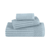 Soho Ribbed Cotton Absorbent 3 Piece Assorted Towel Set