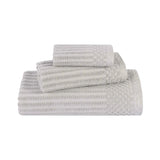 Soho Ribbed Cotton Absorbent 3 Piece Assorted Towel Set