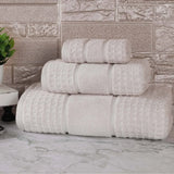 Napa Zero Twist Cotton Solid Waffle Honeycomb 3 Piece Towel Set