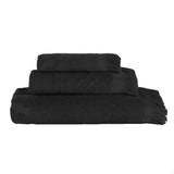 Rolla Cotton Geometric Jacquard Plush Soft Absorbent 3 Piece Towel Set