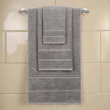 Napa Zero Twist Cotton Solid Waffle Honeycomb 3 Piece Towel Set