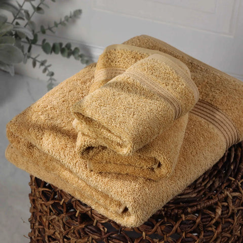 Egyptian Cotton Plush Bath Towel Set 3 Piece Heritage Collection