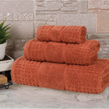 Napa Zero Twist Cotton Solid Waffle Honeycomb 3 Piece Towel Set