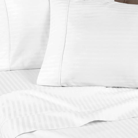 400 Thread Count Egyptian Cotton Sateen Stripe Bed Sheet Set