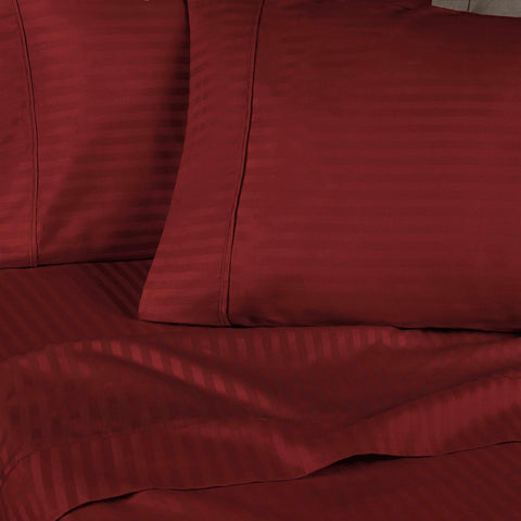 400 Thread Count Egyptian Cotton Sateen Stripe Bed Sheet Set