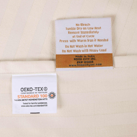 400 Thread Count Egyptian Cotton Sateen Stripe Bed Sheet Set