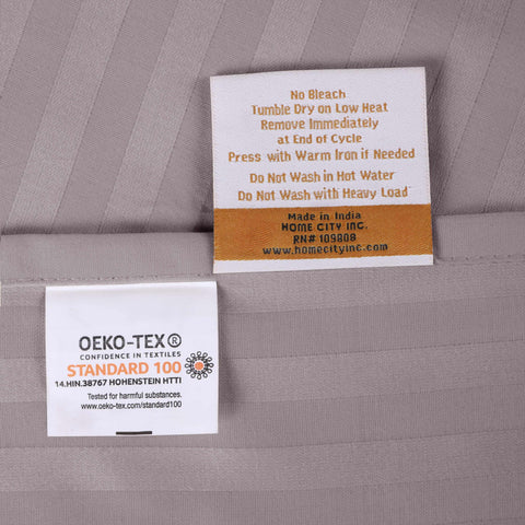 400 Thread Count Egyptian Cotton Sateen Stripe Bed Sheet Set
